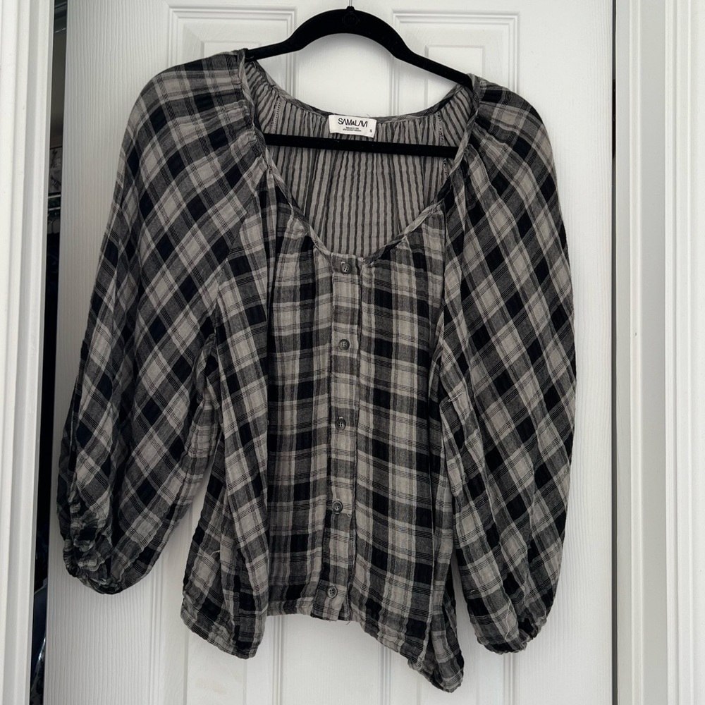 Plaid blouse